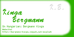 kinga bergmann business card